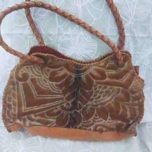 Goatskin and Leather Handbag
